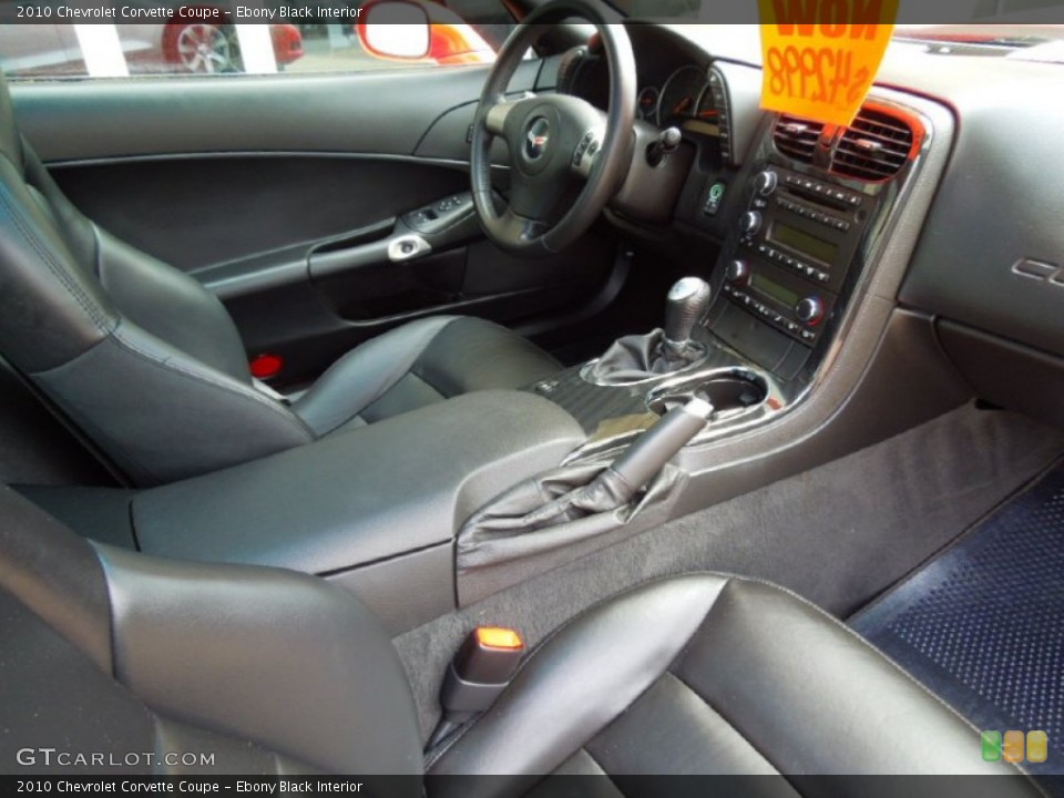 Ebony Black Interior Photo for the 2010 Chevrolet Corvette Coupe #64857722