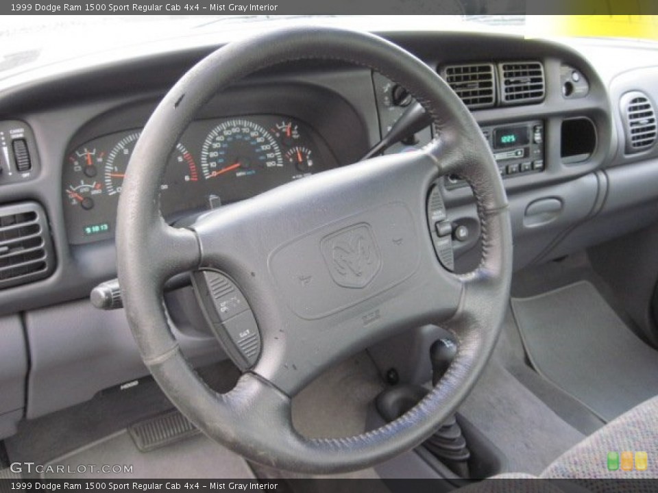 Mist Gray Interior Steering Wheel for the 1999 Dodge Ram 1500 Sport Regular Cab 4x4 #64862954