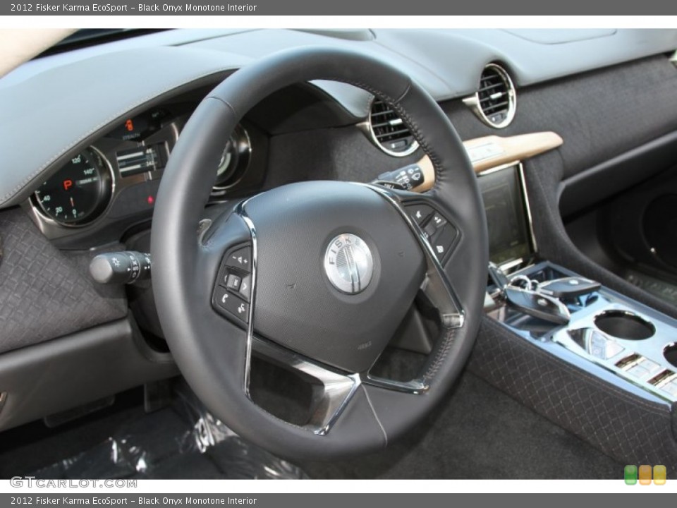 Black Onyx Monotone Interior Steering Wheel for the 2012 Fisker Karma EcoSport #64871102