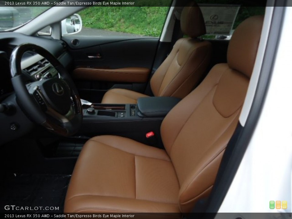 Saddle Tan/Espresso Birds Eye Maple Interior Photo for the 2013 Lexus RX 350 AWD #64877060