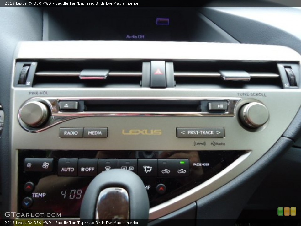 Saddle Tan/Espresso Birds Eye Maple Interior Audio System for the 2013 Lexus RX 350 AWD #64877129