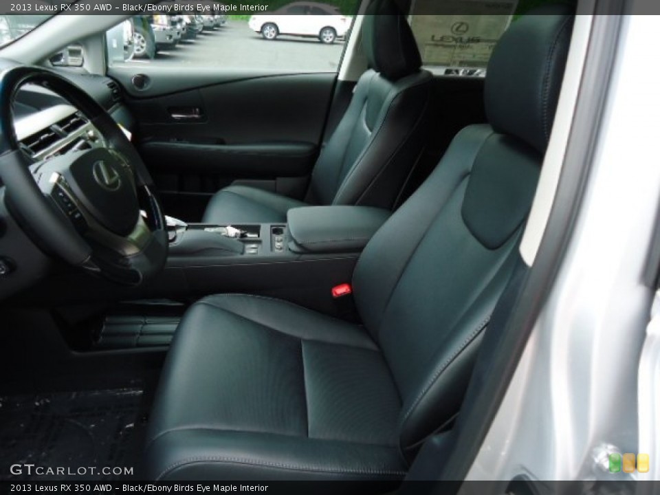 Black/Ebony Birds Eye Maple Interior Photo for the 2013 Lexus RX 350 AWD #64877225