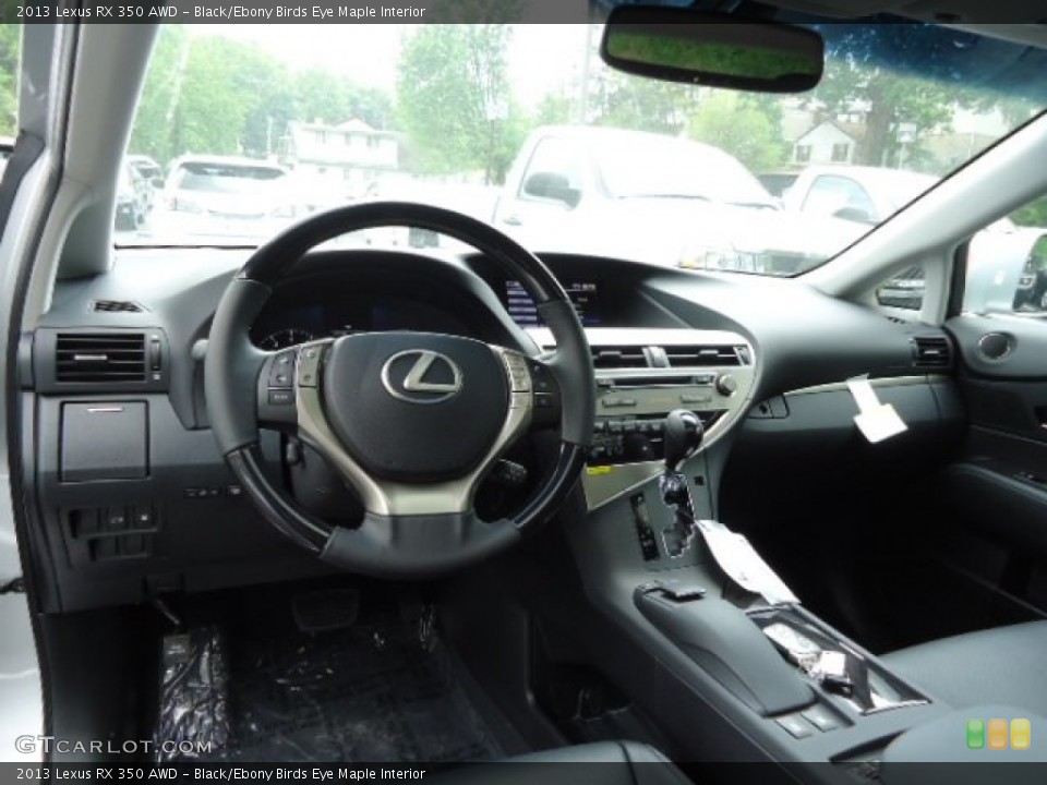 Black/Ebony Birds Eye Maple Interior Dashboard for the 2013 Lexus RX 350 AWD #64877240
