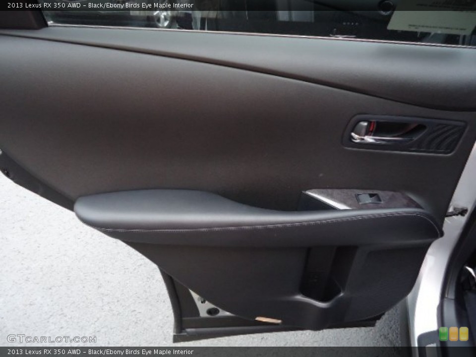 Black/Ebony Birds Eye Maple Interior Door Panel for the 2013 Lexus RX 350 AWD #64877249