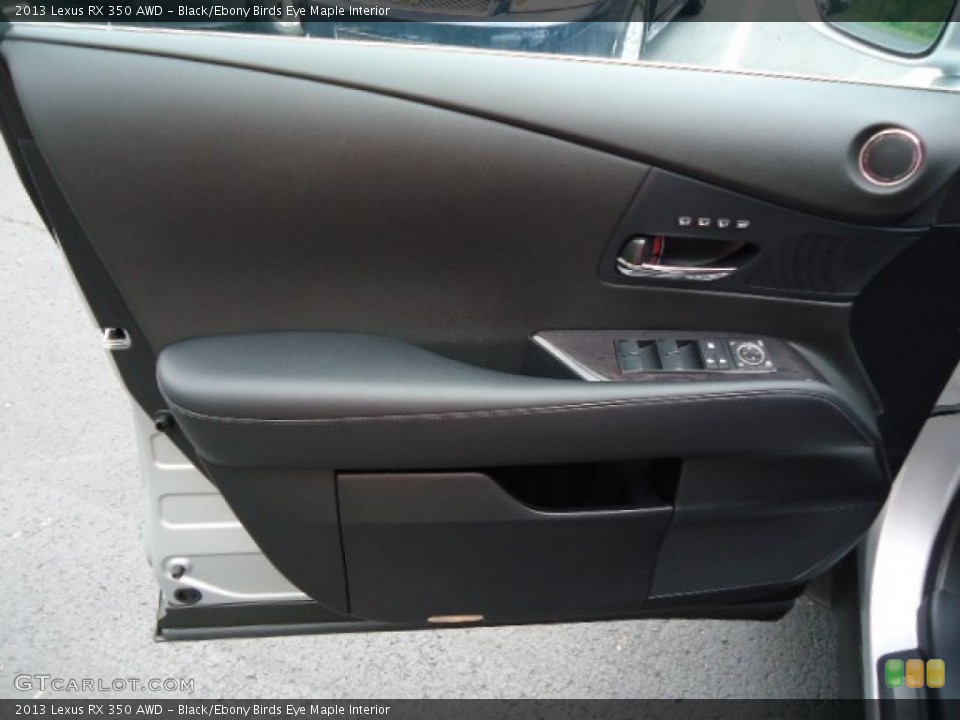 Black/Ebony Birds Eye Maple Interior Door Panel for the 2013 Lexus RX 350 AWD #64877258