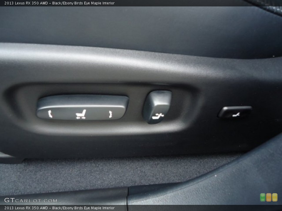 Black/Ebony Birds Eye Maple Interior Controls for the 2013 Lexus RX 350 AWD #64877264
