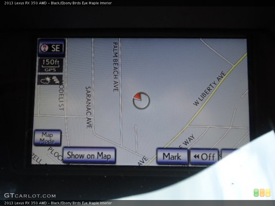 Black/Ebony Birds Eye Maple Interior Navigation for the 2013 Lexus RX 350 AWD #64877282