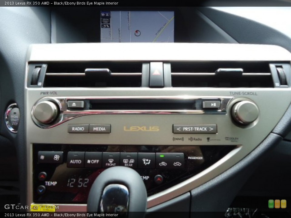 Black/Ebony Birds Eye Maple Interior Controls for the 2013 Lexus RX 350 AWD #64877295
