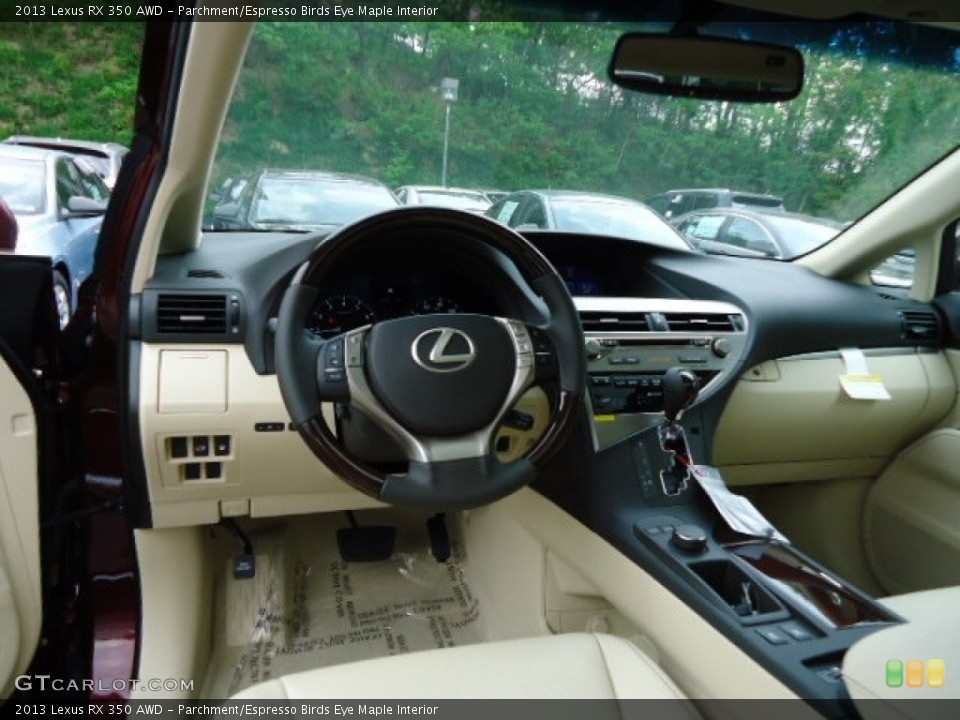 Parchment/Espresso Birds Eye Maple Interior Dashboard for the 2013 Lexus RX 350 AWD #64877405