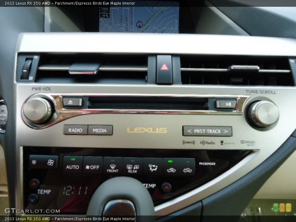 Parchment/Espresso Birds Eye Maple Interior Audio System for the 2013 Lexus RX 350 AWD #64877612