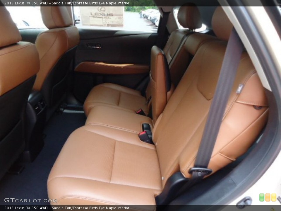 Saddle Tan/Espresso Birds Eye Maple Interior Photo for the 2013 Lexus RX 350 AWD #64878197