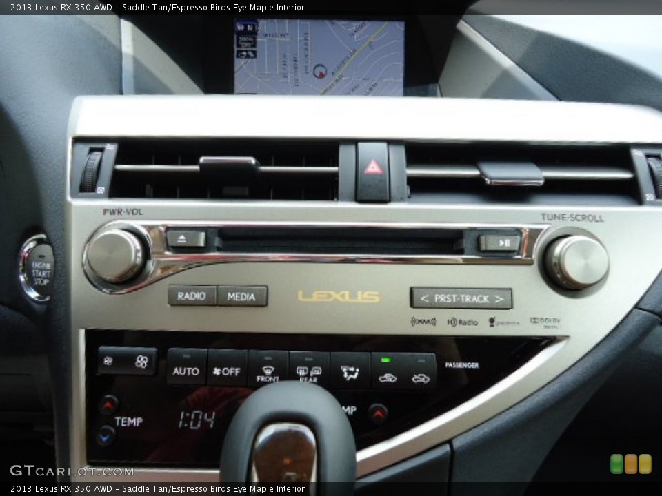 Saddle Tan/Espresso Birds Eye Maple Interior Audio System for the 2013 Lexus RX 350 AWD #64878257