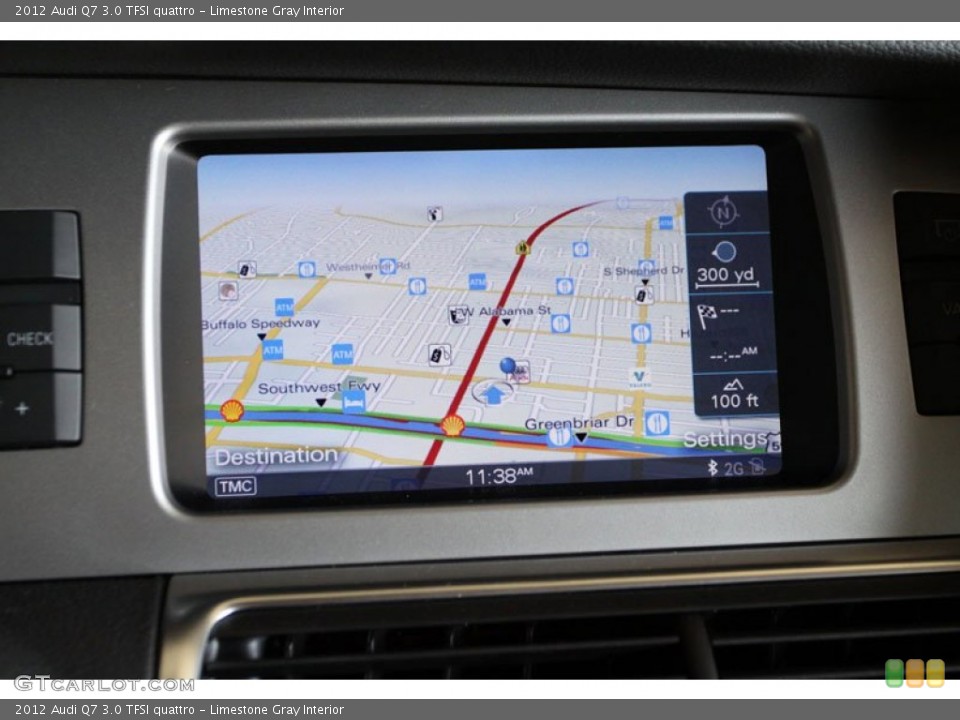 Limestone Gray Interior Navigation for the 2012 Audi Q7 3.0 TFSI quattro #64889891