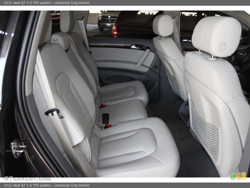 Limestone Gray Interior Rear Seat for the 2012 Audi Q7 3.0 TFSI quattro #64889969