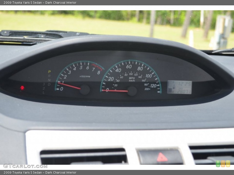 Dark Charcoal Interior Gauges for the 2009 Toyota Yaris S Sedan #64890086