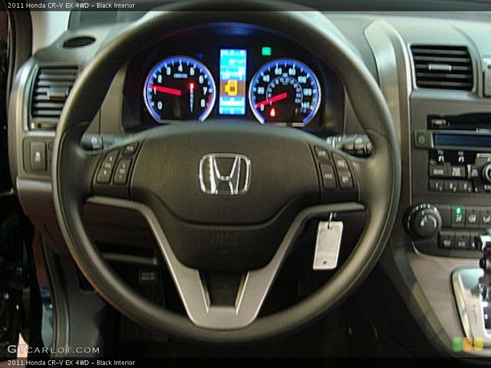 Black Interior Steering Wheel for the 2011 Honda CR-V EX 4WD #64895480