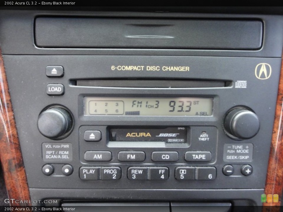 Ebony Black Interior Audio System for the 2002 Acura CL 3.2 #64905374