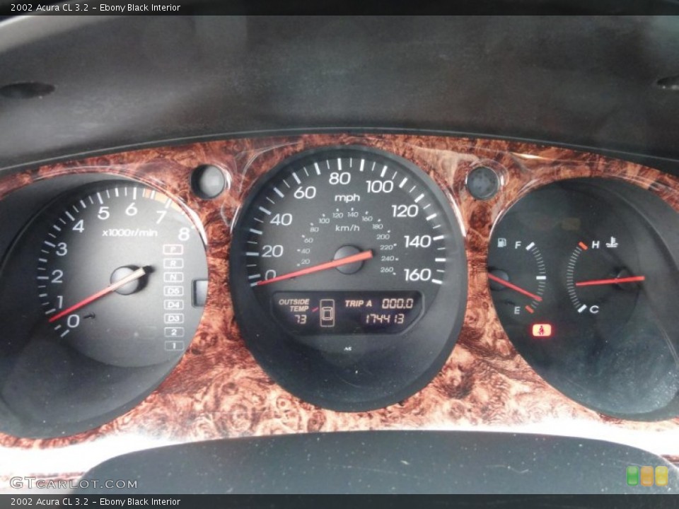 Ebony Black Interior Gauges for the 2002 Acura CL 3.2 #64905404