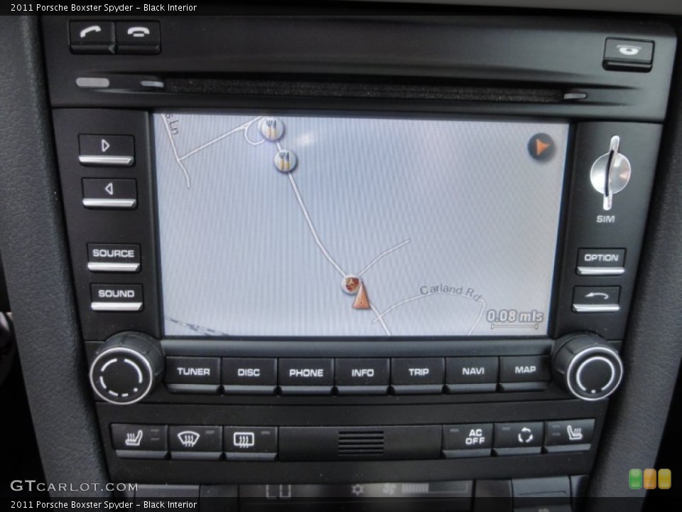 Black Interior Navigation for the 2011 Porsche Boxster Spyder #64908056
