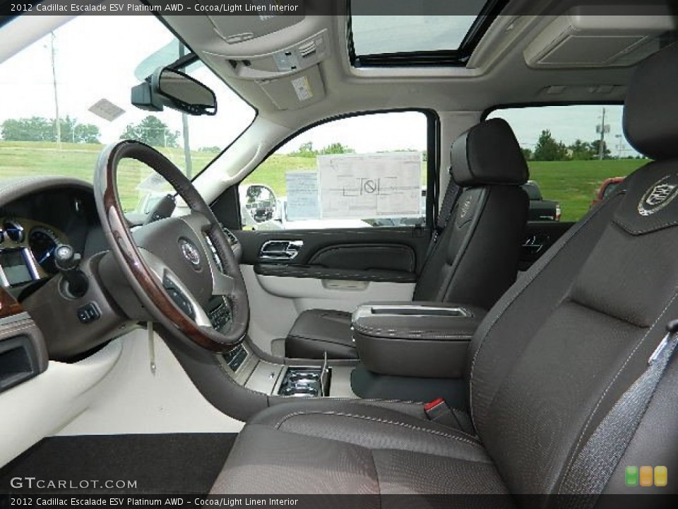 Cocoa/Light Linen Interior Photo for the 2012 Cadillac Escalade ESV Platinum AWD #64916163