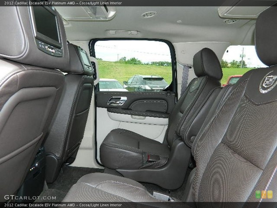 Cocoa/Light Linen Interior Rear Seat for the 2012 Cadillac Escalade ESV Platinum AWD #64916169