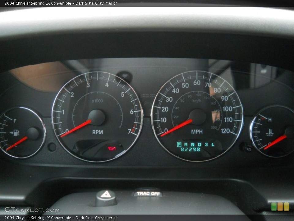 Dark Slate Gray Interior Gauges for the 2004 Chrysler Sebring LX Convertible #64916397