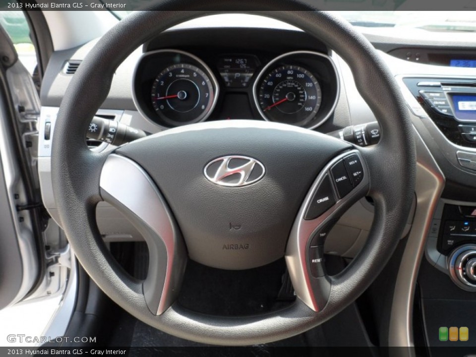 Gray Interior Steering Wheel for the 2013 Hyundai Elantra GLS #64922996