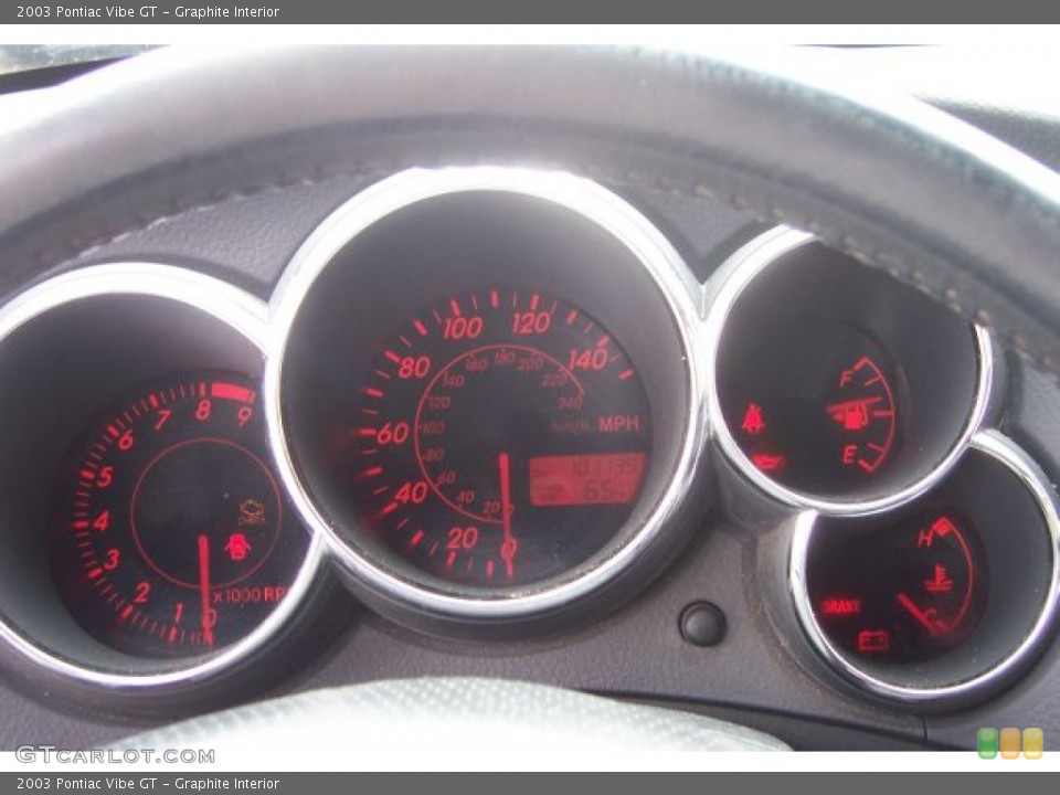 Graphite Interior Gauges for the 2003 Pontiac Vibe GT #64926766