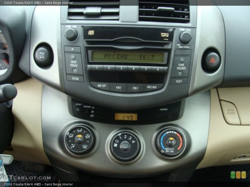Sand Beige Interior Controls for the 2009 Toyota RAV4 4WD #64929352
