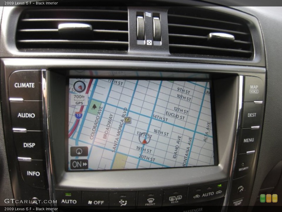 Black Interior Navigation for the 2009 Lexus IS F #64932229