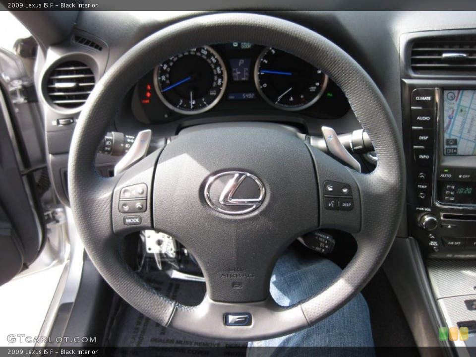 Black Interior Steering Wheel for the 2009 Lexus IS F #64932253