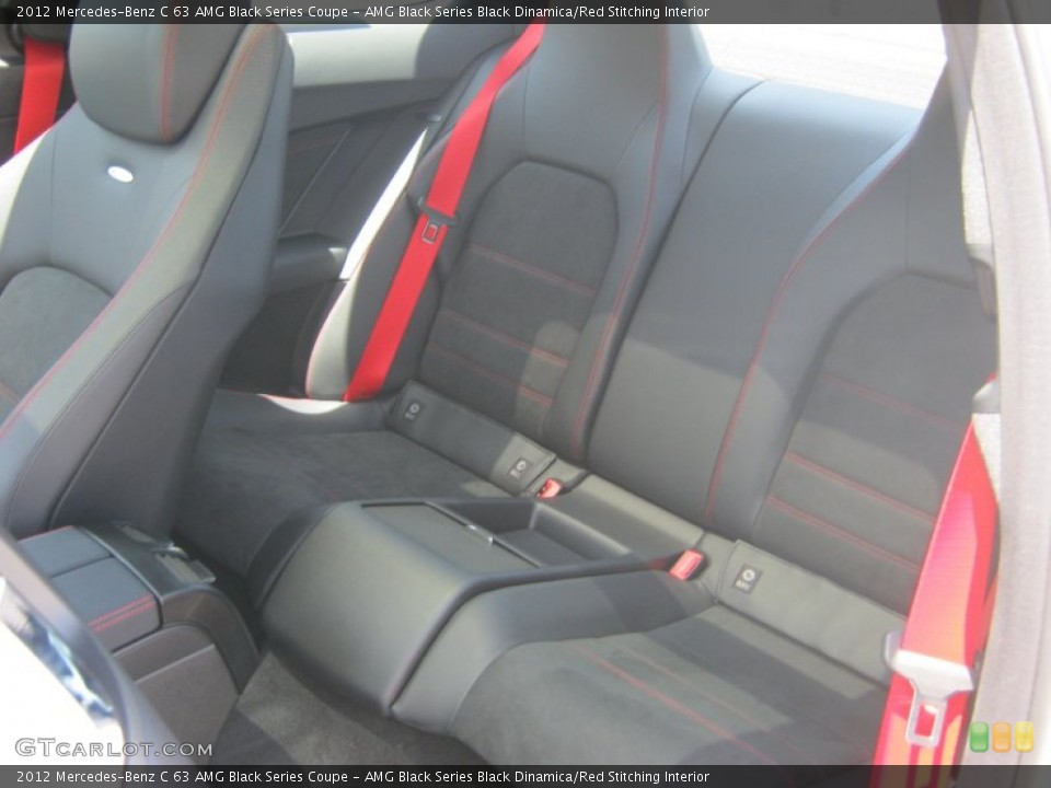 AMG Black Series Black Dinamica/Red Stitching 2012 Mercedes-Benz C Interiors