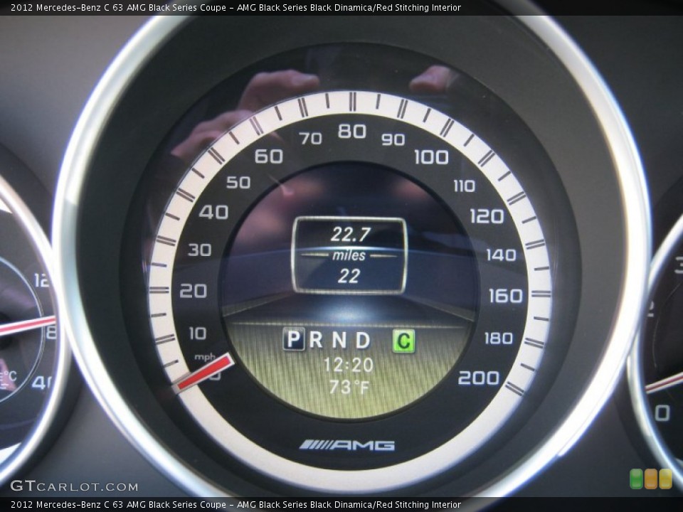 AMG Black Series Black Dinamica/Red Stitching Interior Gauges for the 2012 Mercedes-Benz C 63 AMG Black Series Coupe #64933879