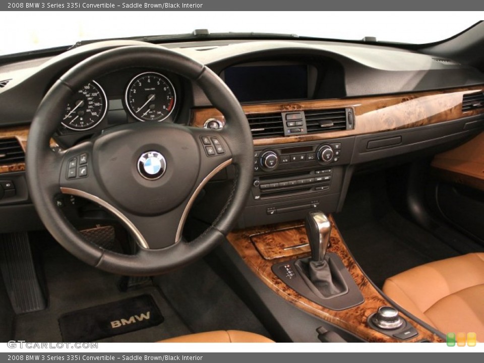 Saddle Brown/Black Interior Dashboard for the 2008 BMW 3 Series 335i Convertible #64939537