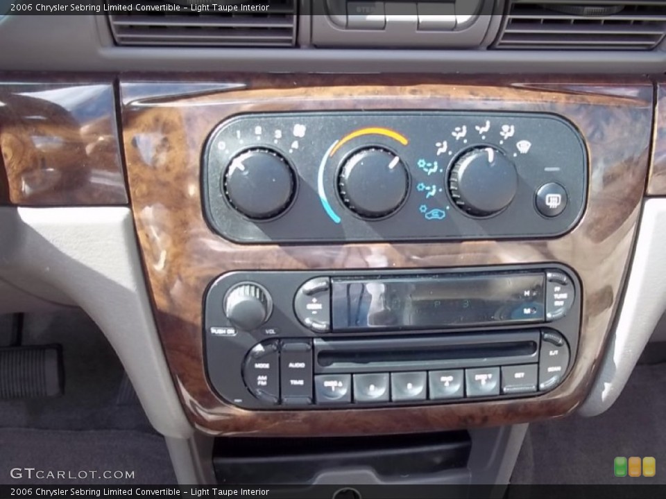 Light Taupe Interior Controls for the 2006 Chrysler Sebring Limited Convertible #64940932