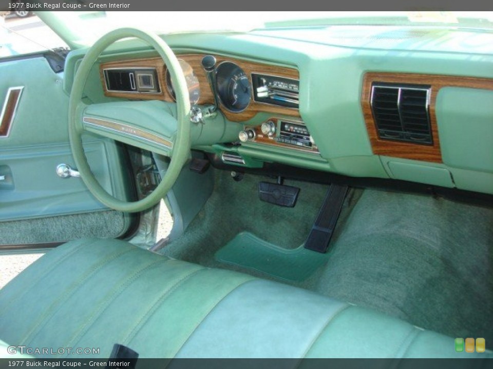 Green Interior Dashboard for the 1977 Buick Regal Coupe #64950775