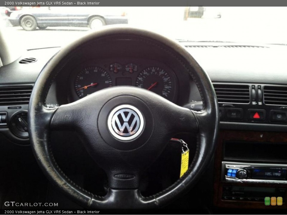 Black Interior Steering Wheel for the 2000 Volkswagen Jetta GLX VR6 Sedan #64953301