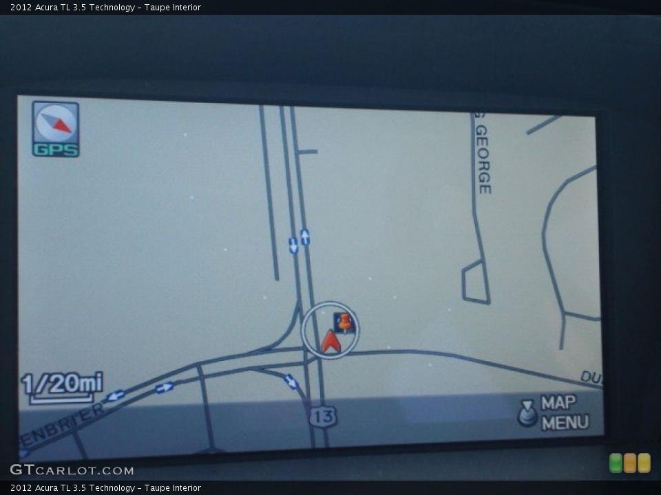 Taupe Interior Navigation for the 2012 Acura TL 3.5 Technology #64957798