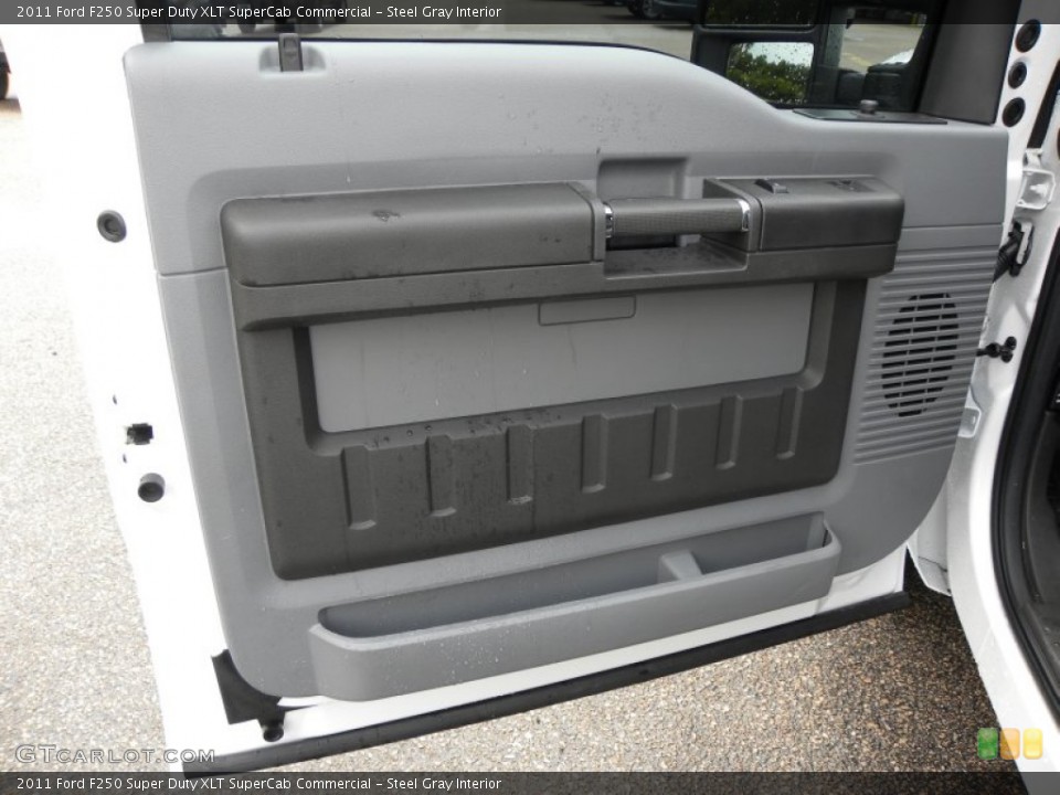 Steel Gray Interior Door Panel for the 2011 Ford F250 Super Duty XLT SuperCab Commercial #64964212