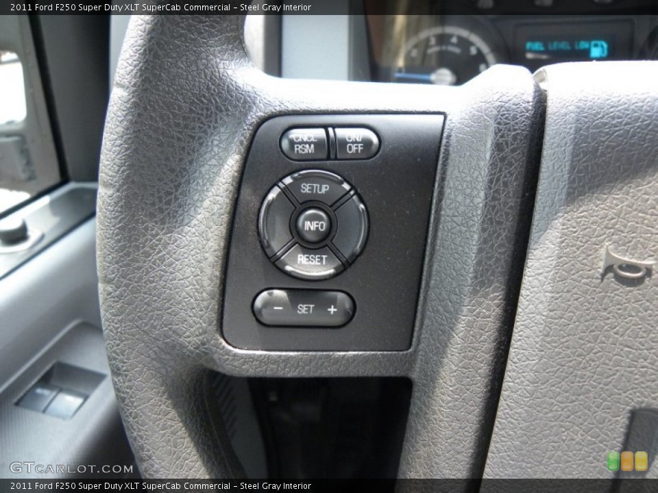 Steel Gray Interior Controls for the 2011 Ford F250 Super Duty XLT SuperCab Commercial #64964380