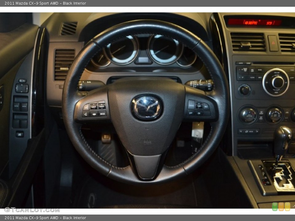 Black Interior Steering Wheel for the 2011 Mazda CX-9 Sport AWD #64967866