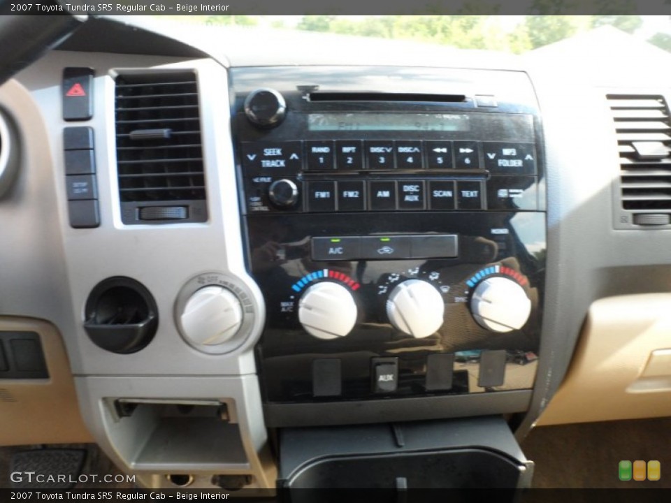 Beige Interior Controls for the 2007 Toyota Tundra SR5 Regular Cab #64972252