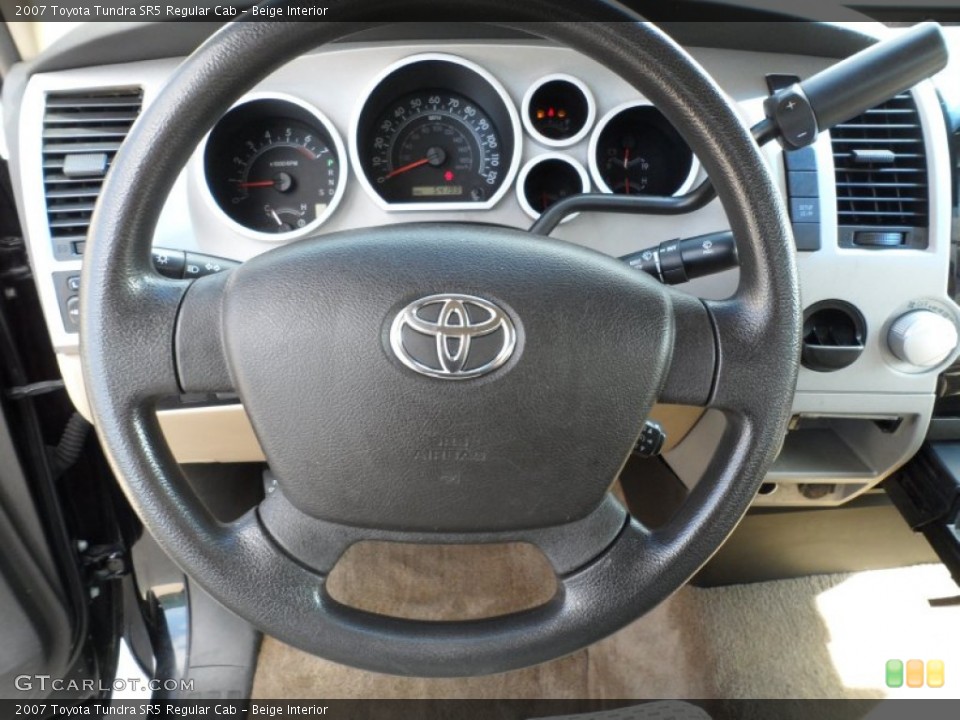 Beige Interior Steering Wheel for the 2007 Toyota Tundra SR5 Regular Cab #64972261