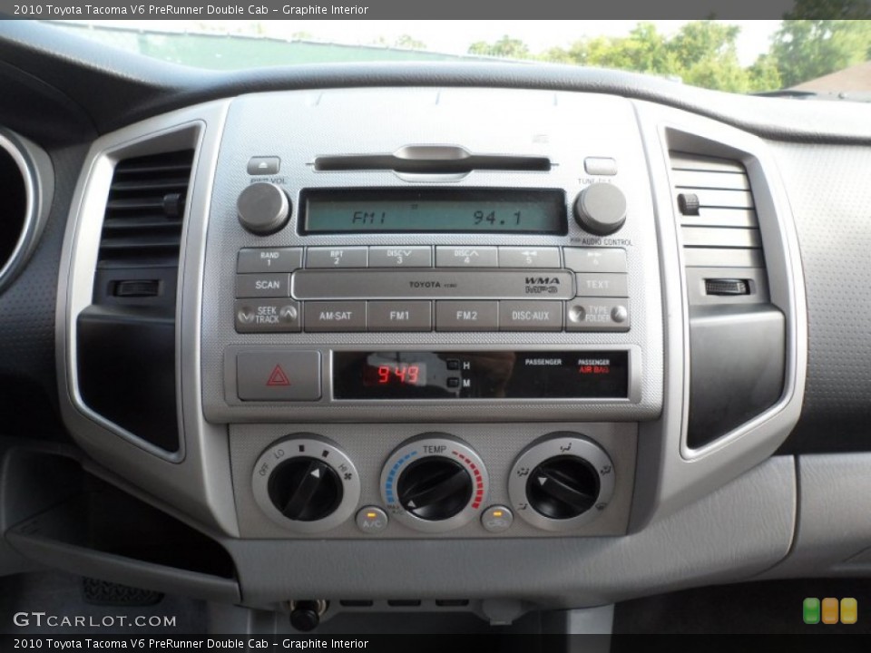 Graphite Interior Controls for the 2010 Toyota Tacoma V6 PreRunner Double Cab #64972867