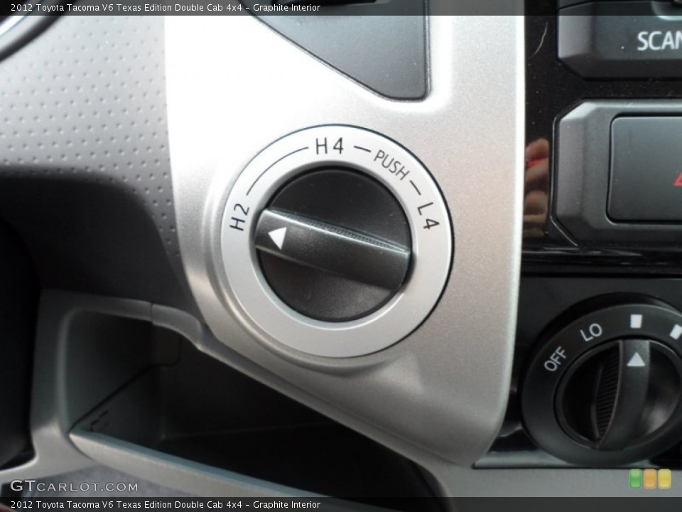 Graphite Interior Controls for the 2012 Toyota Tacoma V6 Texas Edition Double Cab 4x4 #64973716