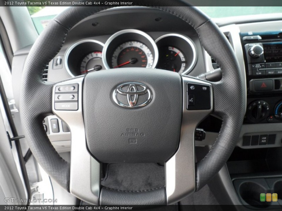 Graphite Interior Steering Wheel for the 2012 Toyota Tacoma V6 Texas Edition Double Cab 4x4 #64973722
