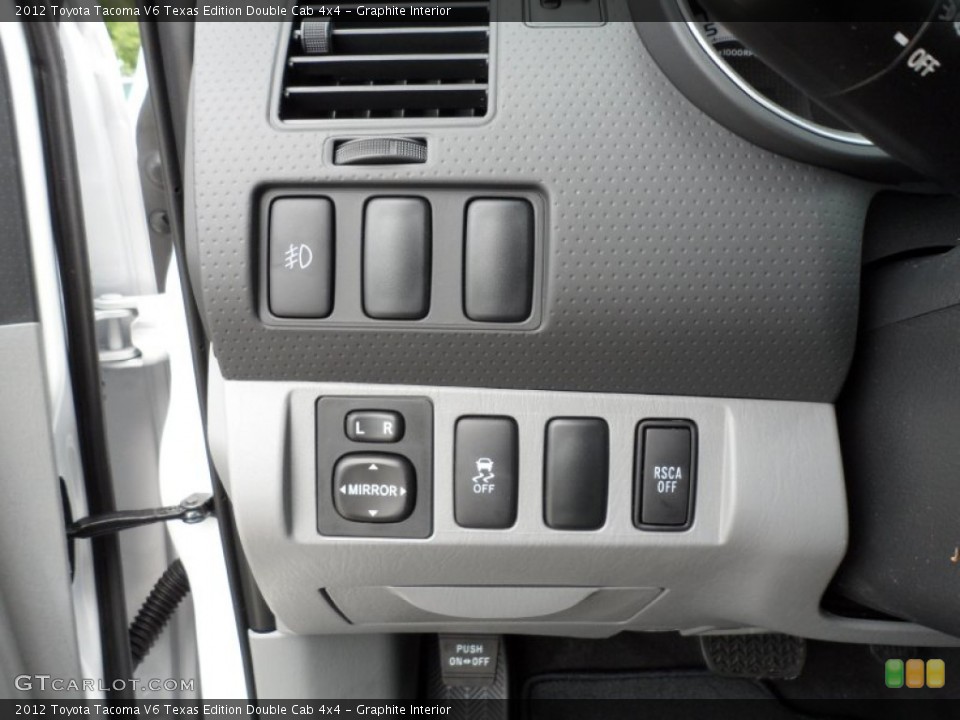 Graphite Interior Controls for the 2012 Toyota Tacoma V6 Texas Edition Double Cab 4x4 #64973728