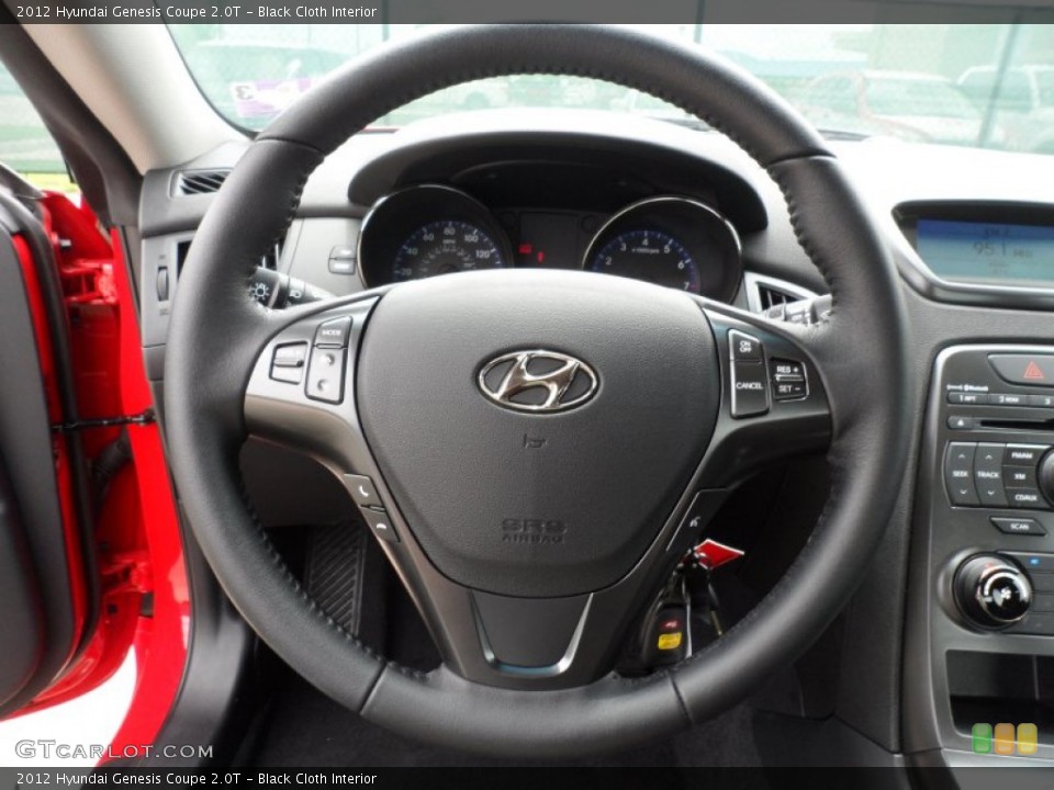 Black Cloth Interior Steering Wheel for the 2012 Hyundai Genesis Coupe 2.0T #64973827