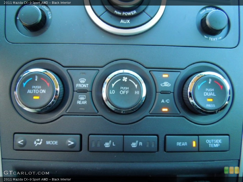 Black Interior Controls for the 2011 Mazda CX-9 Sport AWD #64977052