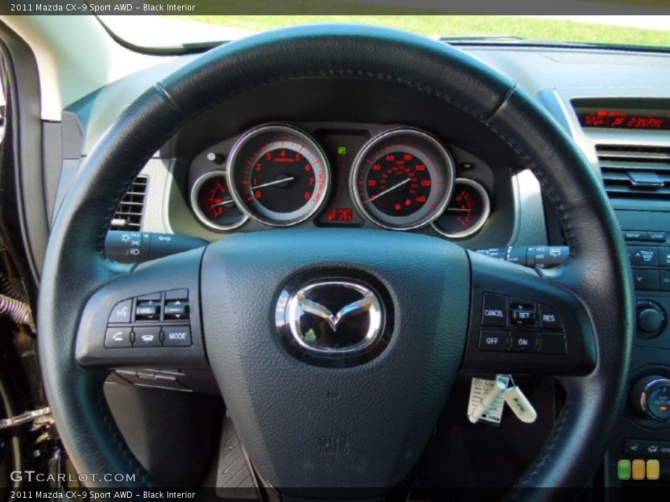 Black Interior Steering Wheel for the 2011 Mazda CX-9 Sport AWD #64977062